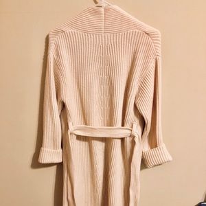 Uniqlo long knit cardigan in cream